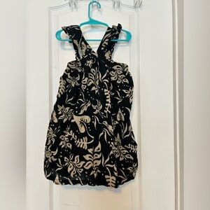 Gap Girls Black & Tan Floral Dress